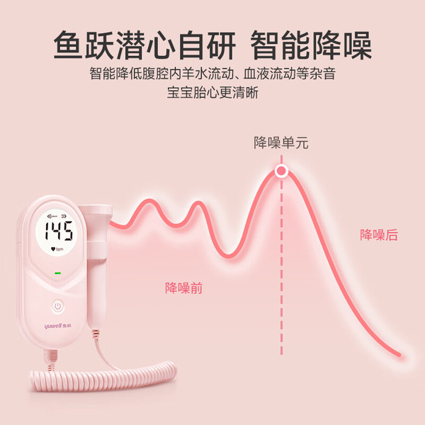 yuwell 魚躍 YTX203胎兒心率儀+專用超聲耦合劑 安心守護！