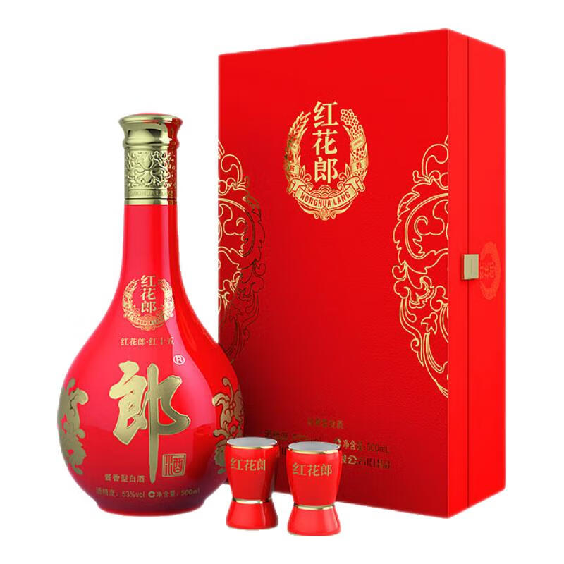 郎酒 紅花郎 紅花郎15 53%vol 醬香型白酒 500ml 禮盒裝