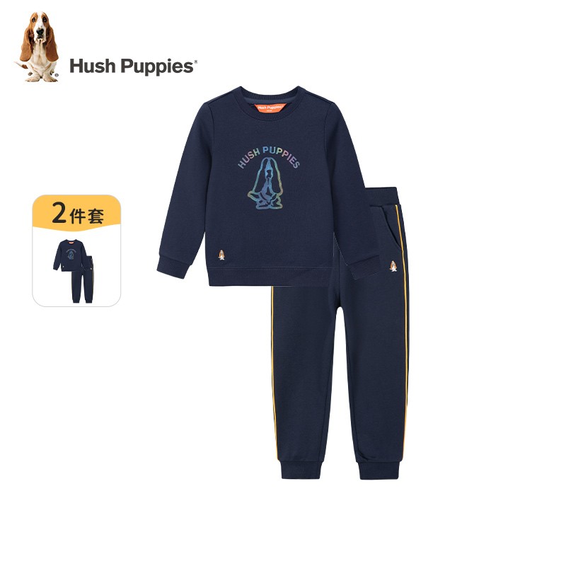 PLUS會員：Hush Puppies 暇步士 兒童長袖長褲套裝