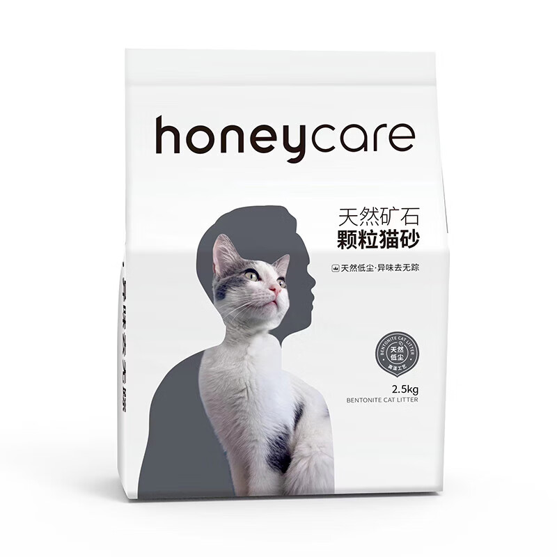 京東PLUS：Honeycare 好命天生 礦砂貓砂 2.5kg*4
