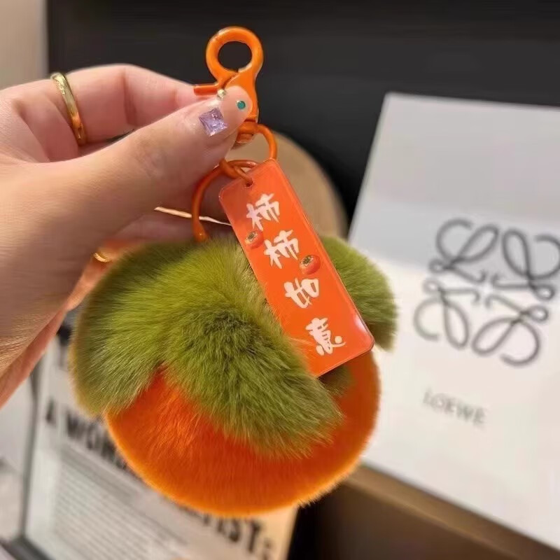 毛絨球掛件 1個