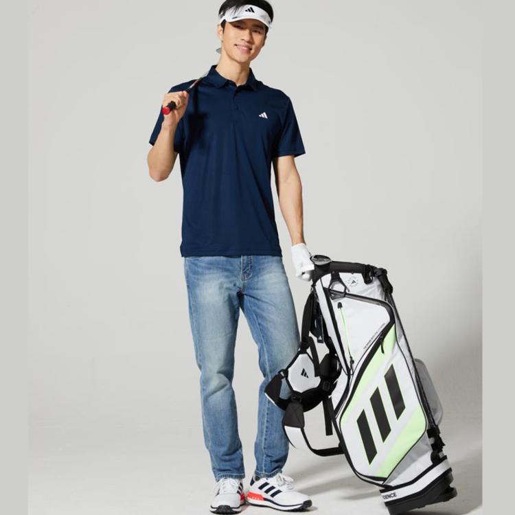 adidas 阿迪達斯 夏季男款舒適透氣高爾夫運動休閑短袖POLO衫