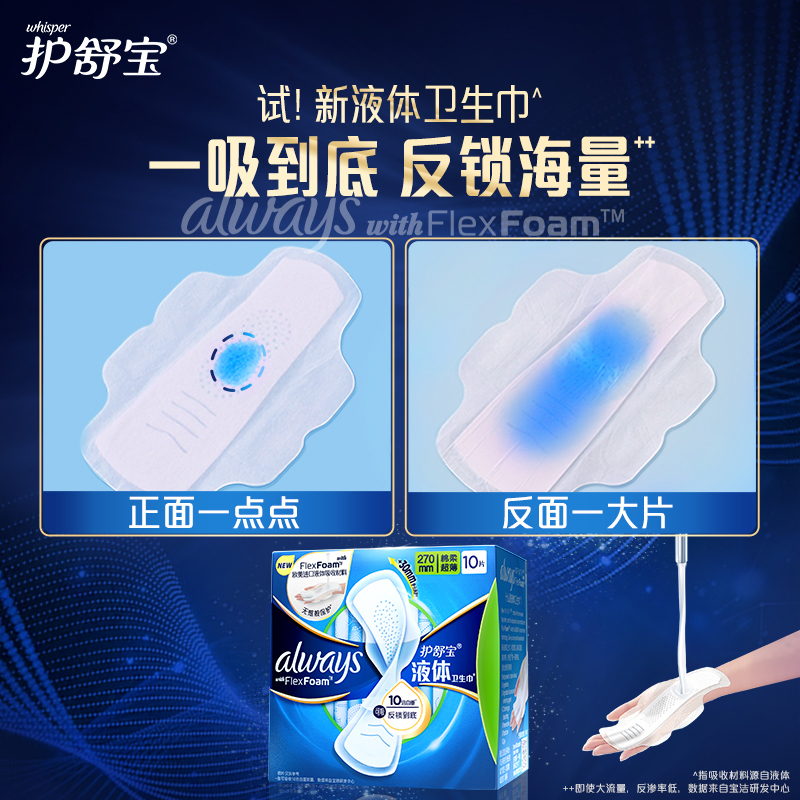 88VIP會員：whisper 護舒寶 液體衛生巾 240+270 日用組合20片