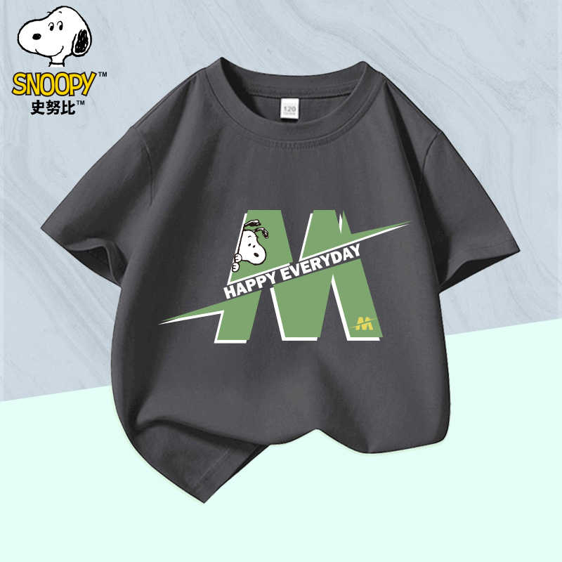 史努比 1oo%純棉印花短袖3件