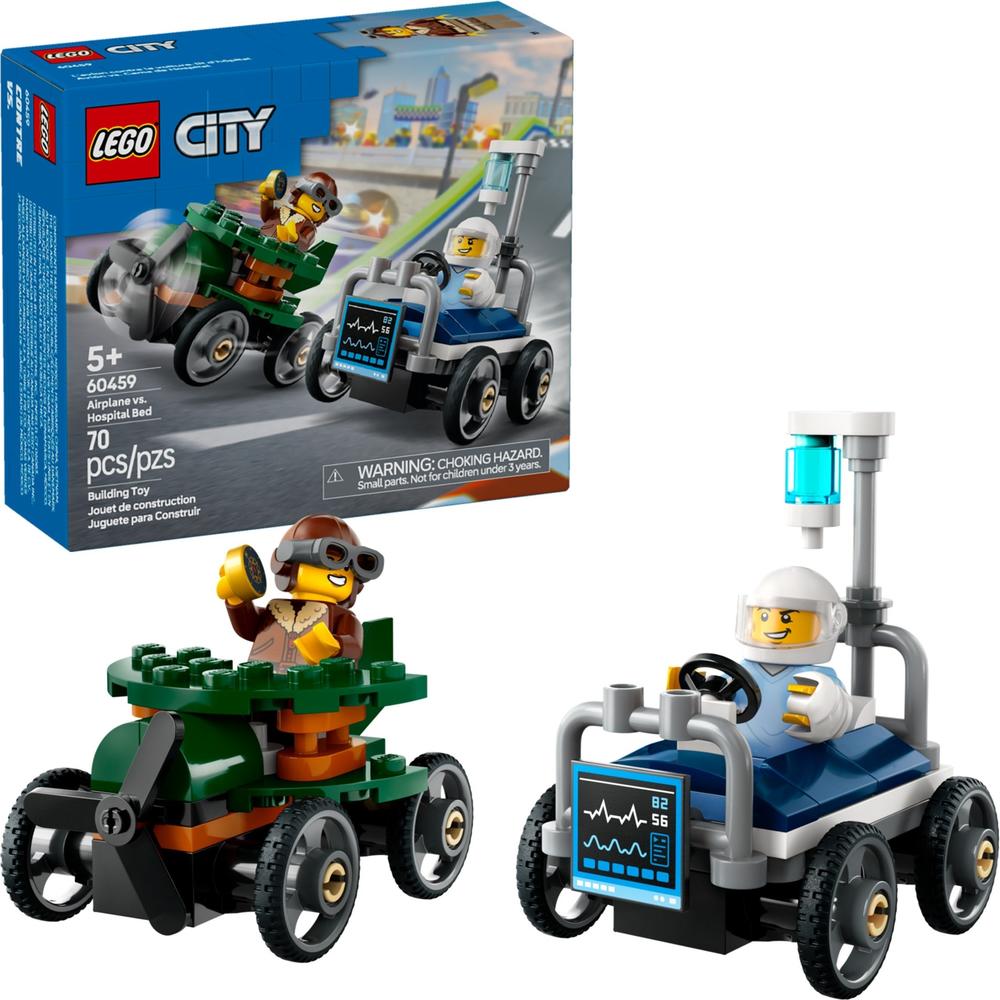 88VIP會員：樂高 LEGO 城市系列 60459 飛機車 x 醫(yī)院床車競速套裝