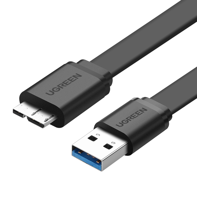 綠聯 移動硬盤數據連接線 Micro USB3.0高速傳輸 適用東芝希捷西數移動硬盤盒子轉接線 0.5米 60528
