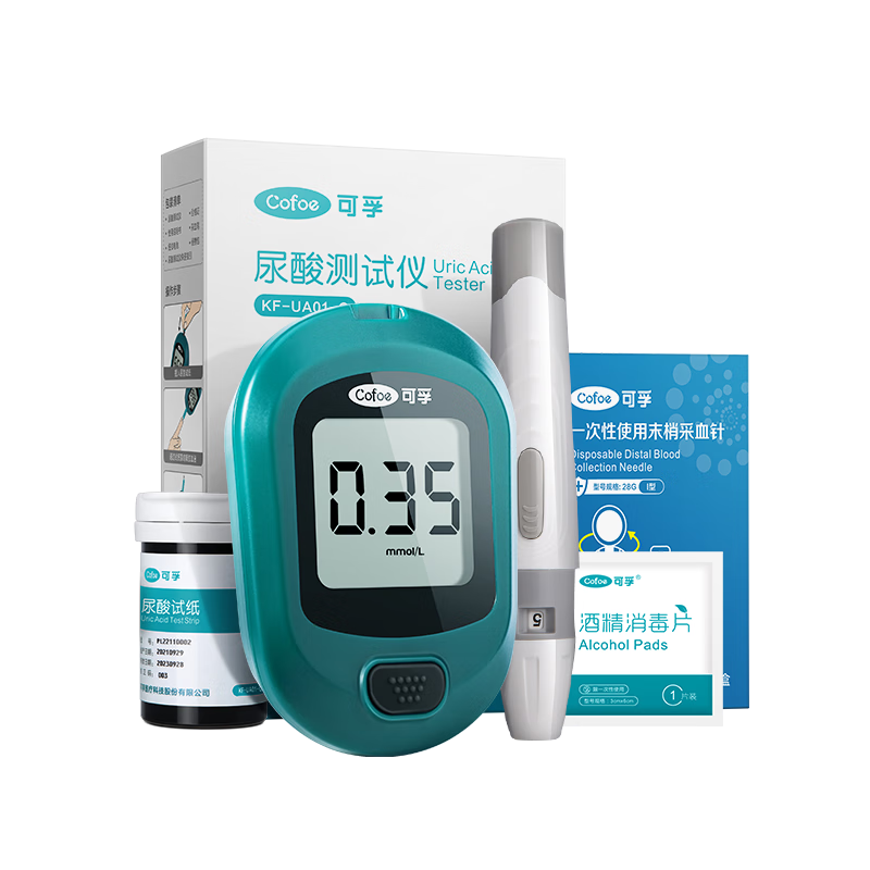 需首購:可孚尿酸測試儀UA01型（儀器+25支尿酸試紙+等量采血針）