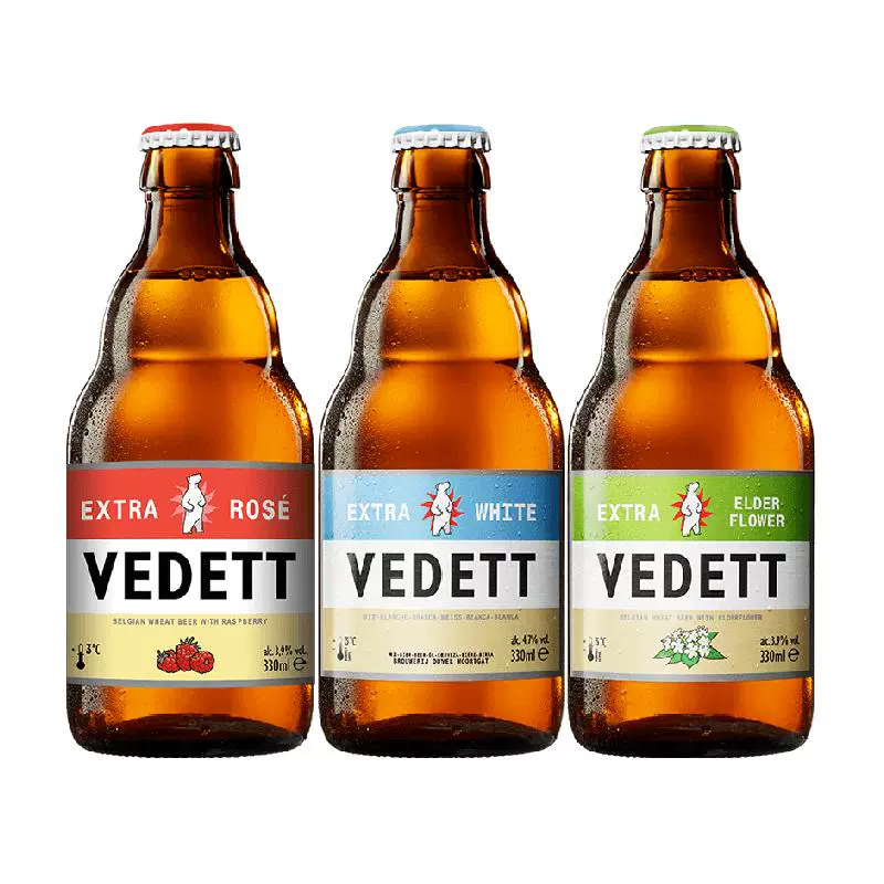 VEDETT 白熊 +玫瑰+接骨木啤酒精釀啤酒組合裝330ml*3瓶