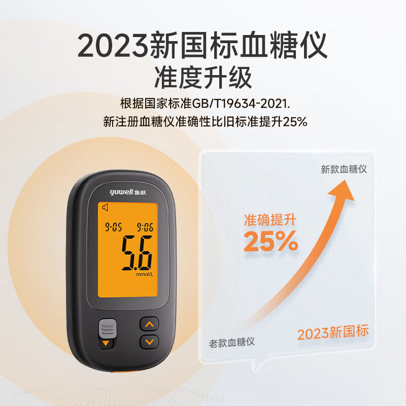 京東PLUS：yuwell 魚躍 血糖儀592+100支試紙100支針頭