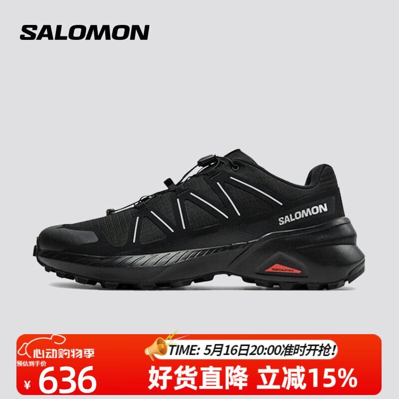 薩洛蒙 男款 城市輕戶外輕量透氣敏捷舒適緩震越野跑鞋 SPEEDCROSS PEAK 黑色
