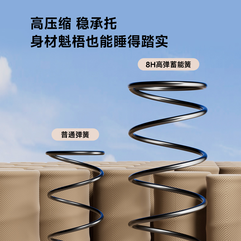 國(guó)家補(bǔ)貼、限地區(qū)：8H 心意Pro乳膠記憶綿釋壓床墊 120cm
