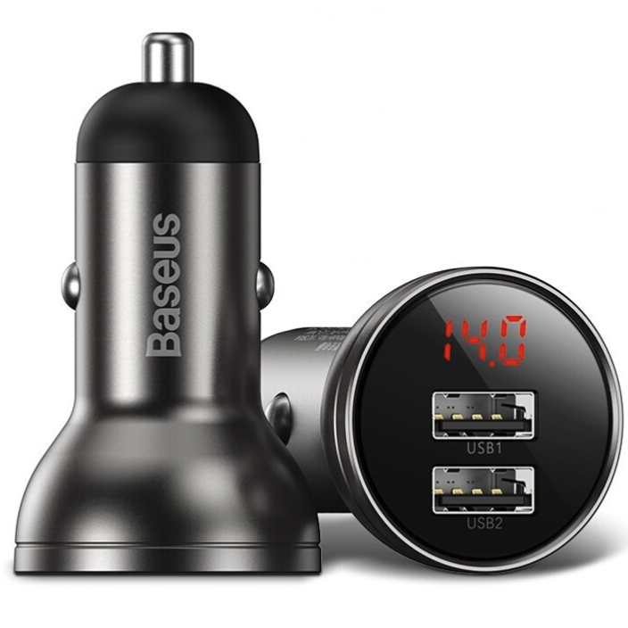 BASEUS 倍思 車載充電器 雙USB插口 24W