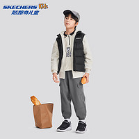 SKECHERS 斯凱奇 兒童輕薄三防羽絨背心