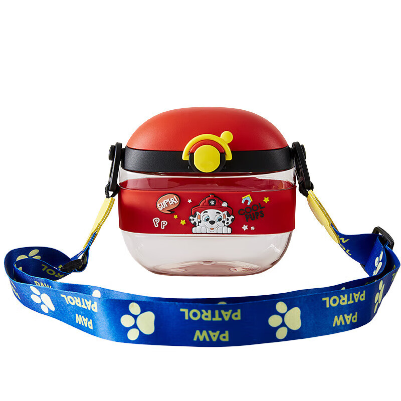 Paw Patrol 汪汪隊立大功 男女童水壺背帶杯子 紅色毛毛 480ml