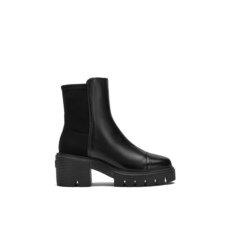 STUART WEITZMAN 早秋新品 女士厚底粗跟短靴 SW2601031-BLK