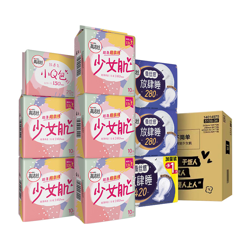 88VIP會員：高潔絲 少女肌日夜75片＋20片衛生巾