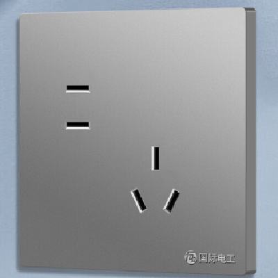 需首購(gòu)：國(guó)際電工開(kāi)關(guān)插座面板 插座面板 5孔、灰色