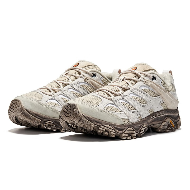 MERRELL 邁樂 戶外減震徒步鞋男鞋MOAB 3邁越者低幫新款防滑耐磨輕量登山鞋 J035883米白 40