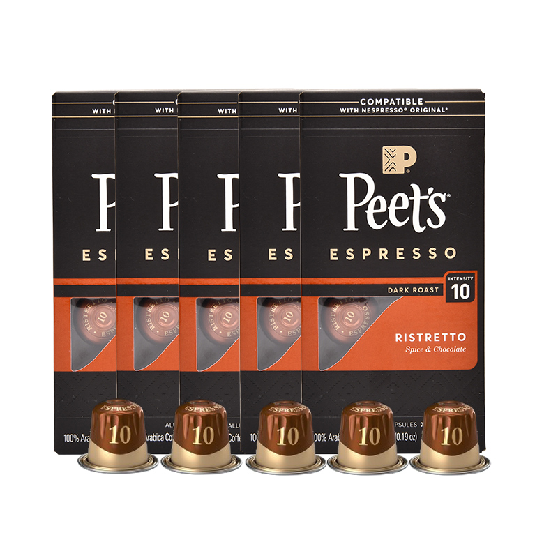 88VIP會員：Peet's COFFEE 皮爺咖啡 膠囊咖啡 精粹濃縮 265g 5盒