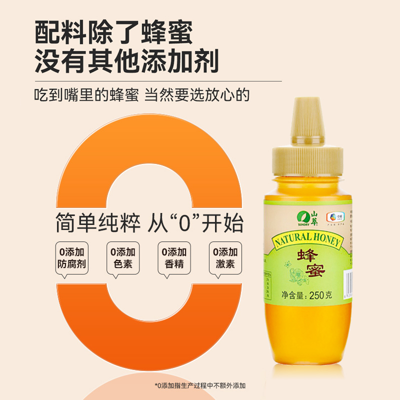 88VIP會(huì)員：山萃 便宜包郵~中糧山萃蜂蜜百花蜜250g
