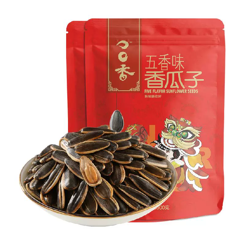 ChaCheer 洽洽 五香葵花籽大顆粒炒貨休閑特產(chǎn)500g*2袋瓜子零食大包裝恰恰