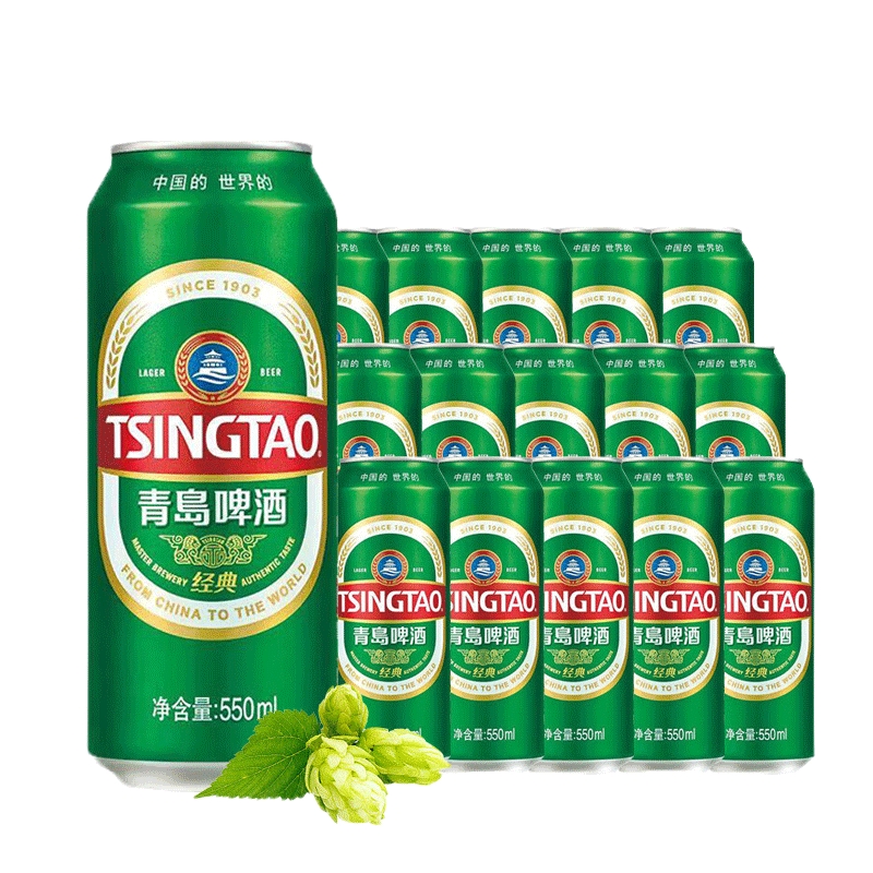 88VIP會員：青島啤酒 TSINGTAO 經典10度啤酒550ml*15罐