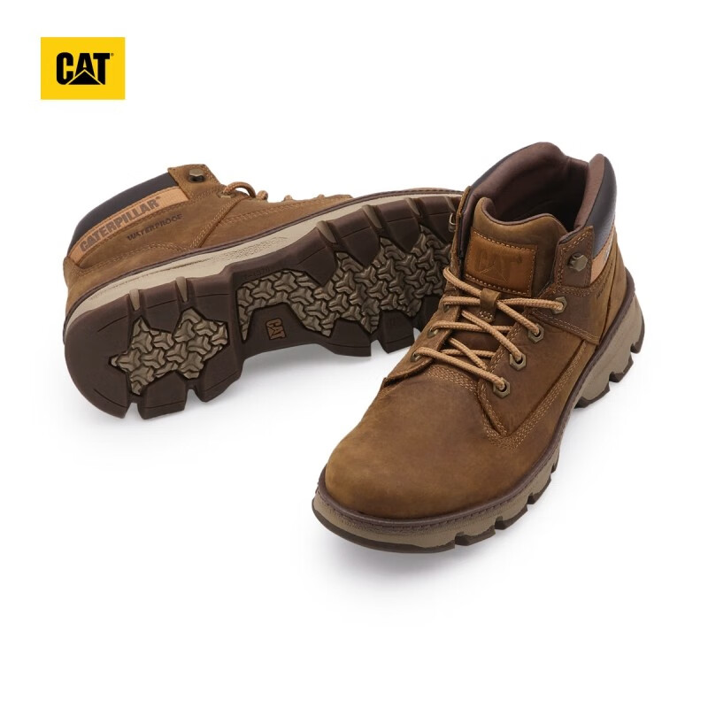 CAT 卡特彼勒 男士城市機能戶外經典牛皮工裝靴 P723264