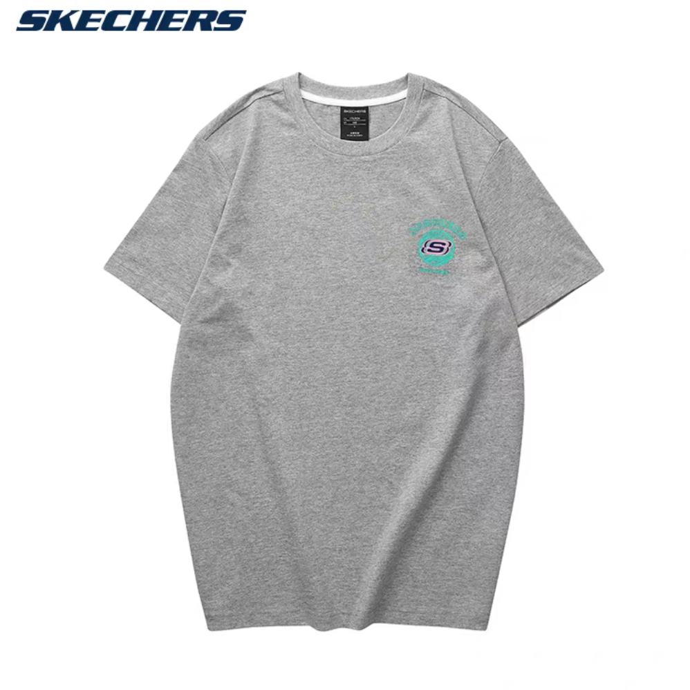 SKECHERS 斯凱奇 中性款舒適針織短袖