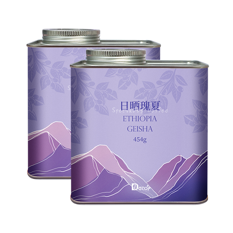 DGTOP 埃塞SOE瑰夏咖啡豆 日曬意式美式 454g*2罐
