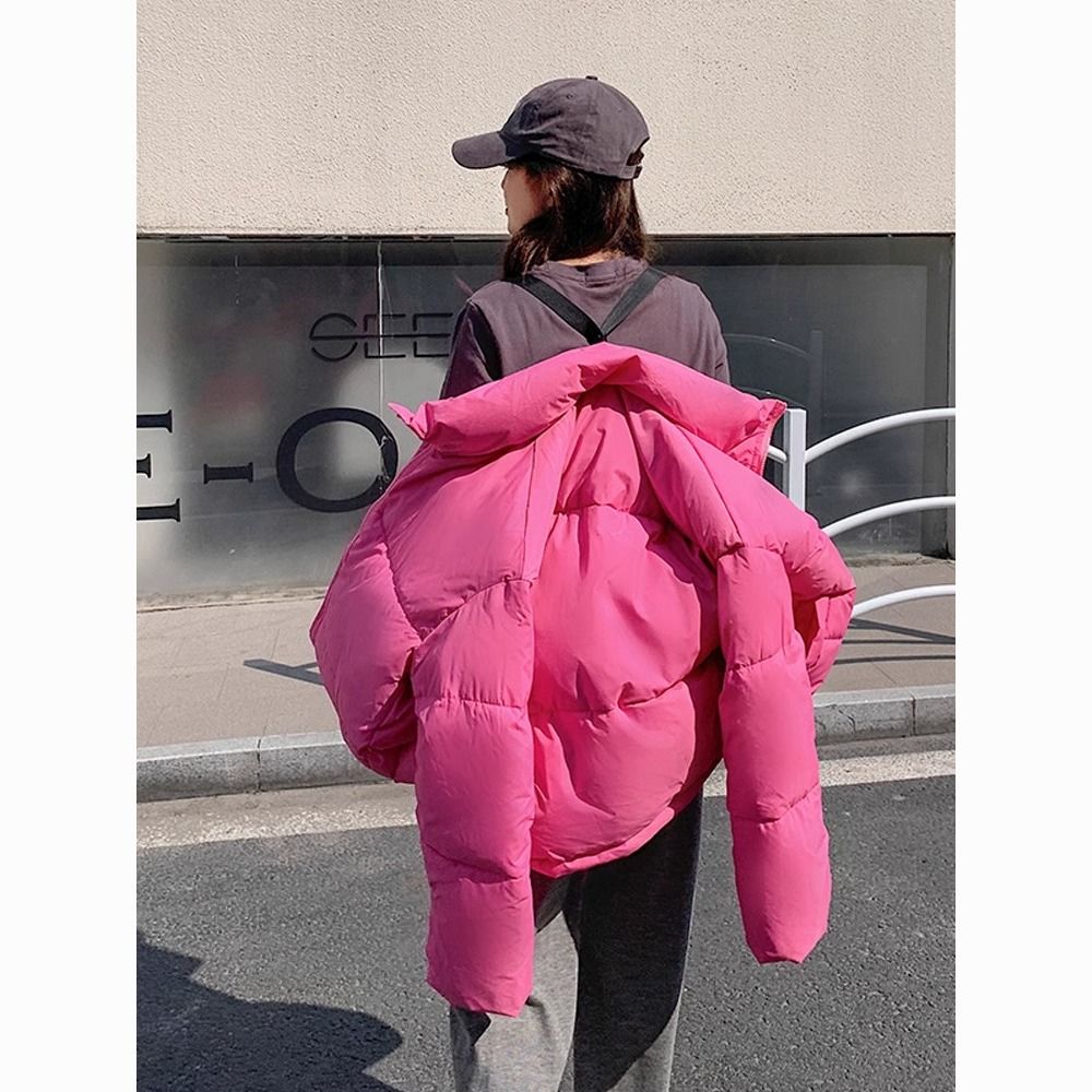 百億補貼：似水年華韓版短款羽絨棉服2024新款加厚小個子寬松冬季棉襖外套