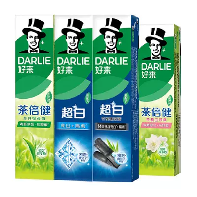 88VIP：DARLIE好來 (原黑人) 牙膏超白茶家庭套裝 190g*4支