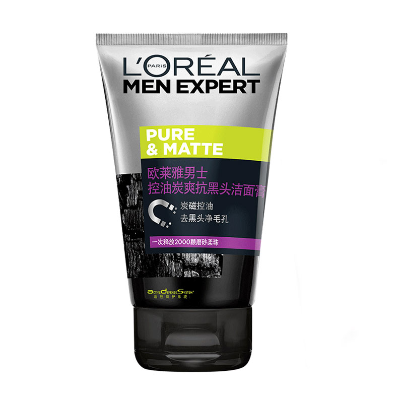 88VIP會員：L'OREAL PARIS 男士控油炭爽抗黑頭潔面膏 100ml