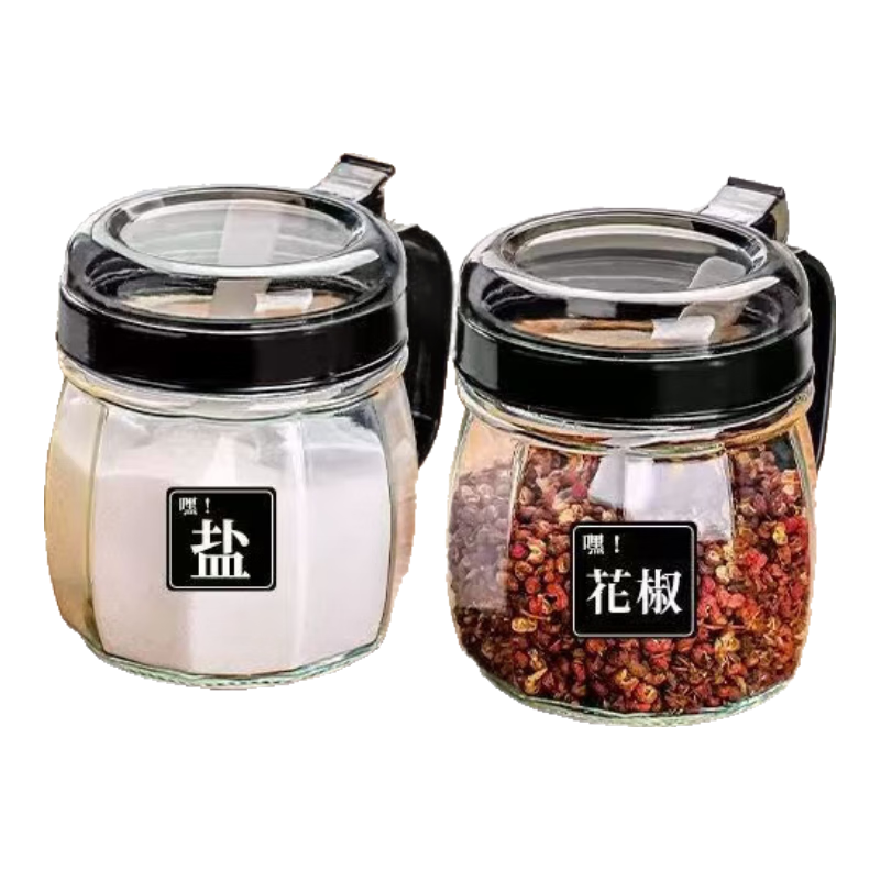 調(diào)料盒廚房家用調(diào)料罐調(diào)味罐鹽罐調(diào)料組合套裝調(diào)味瓶罐調(diào)料瓶 黑色 單件裝