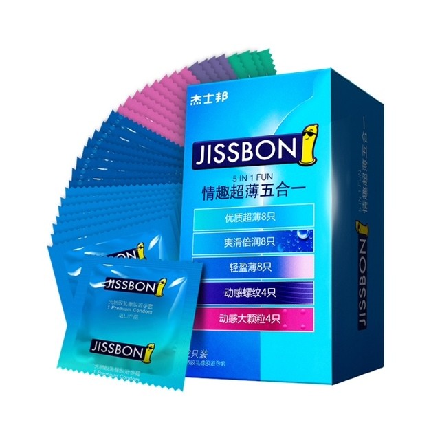 88VIP會員：杰士邦 jissbon 超薄五合一安全套 共32只裝
