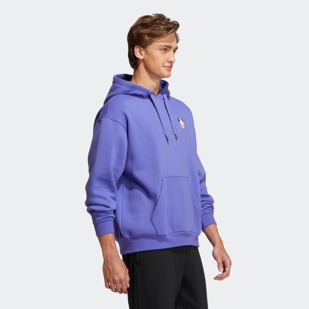 plus會員：adidas 阿迪達斯 運動休閑系列 U VBE HOODIE 1 情侶款運動套頭衫 *2件