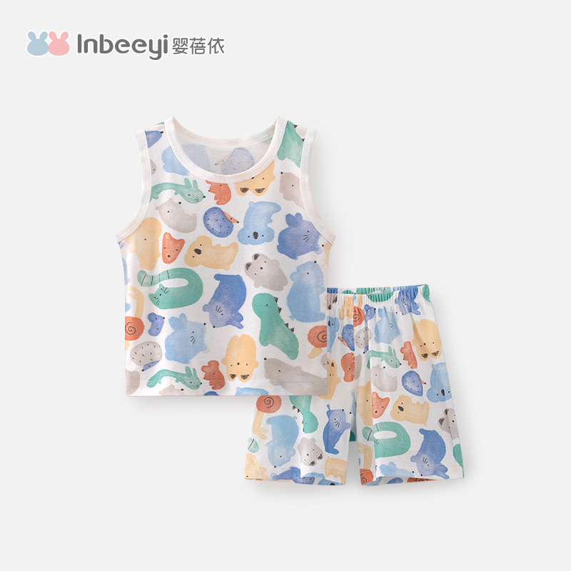 嬰蓓依 yinbeeyi 兒童家居服純棉背心短褲套裝