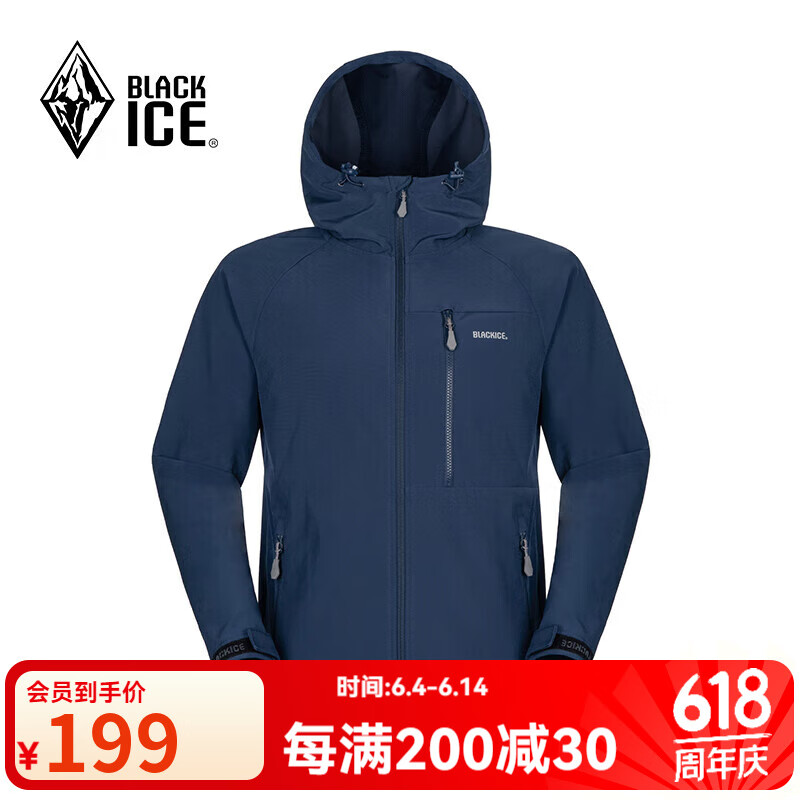 BLACKICE 男子軟殼衣 KMR538869M