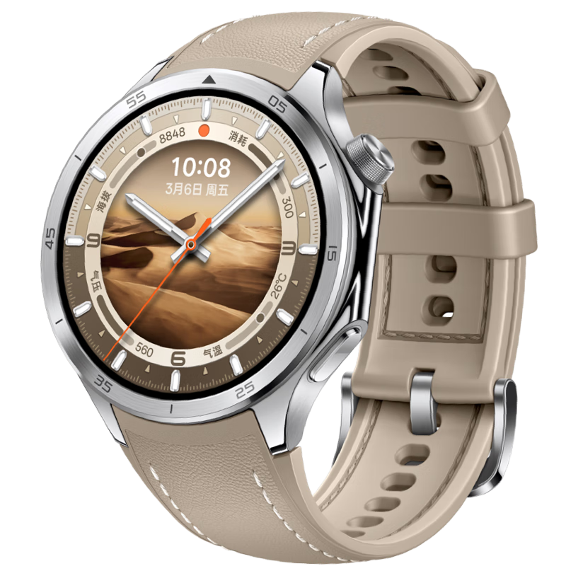 再降價：OPPO Watch X2 大漠銀月 全智能手表運動健康eSIM電話手表 無感高血壓風險評估 大漠銀月