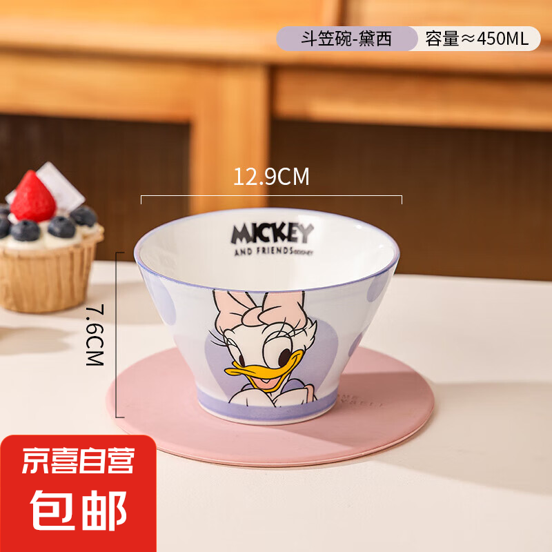 迪士尼 樂悠黛西 斗笠碗 5英寸 陶瓷釉下彩 可愛