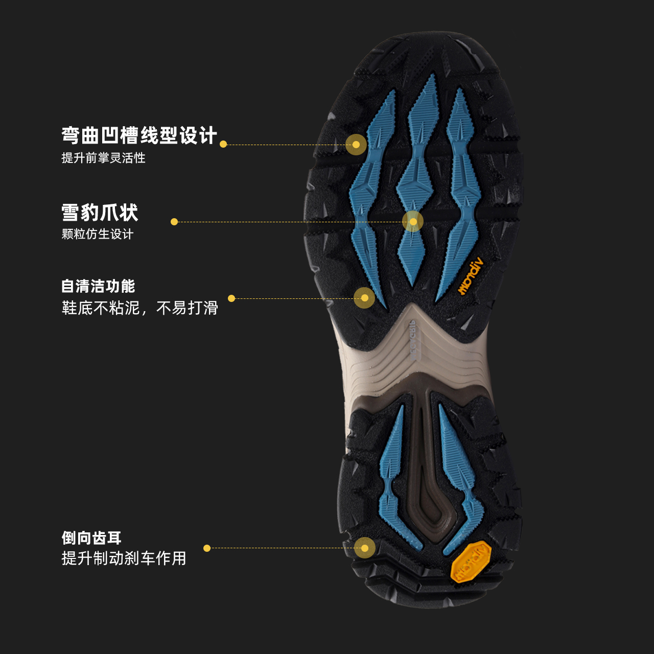88VIP會(huì)員：TOREAD 探路者 HIKING 男款登山鞋 TFAABM91770