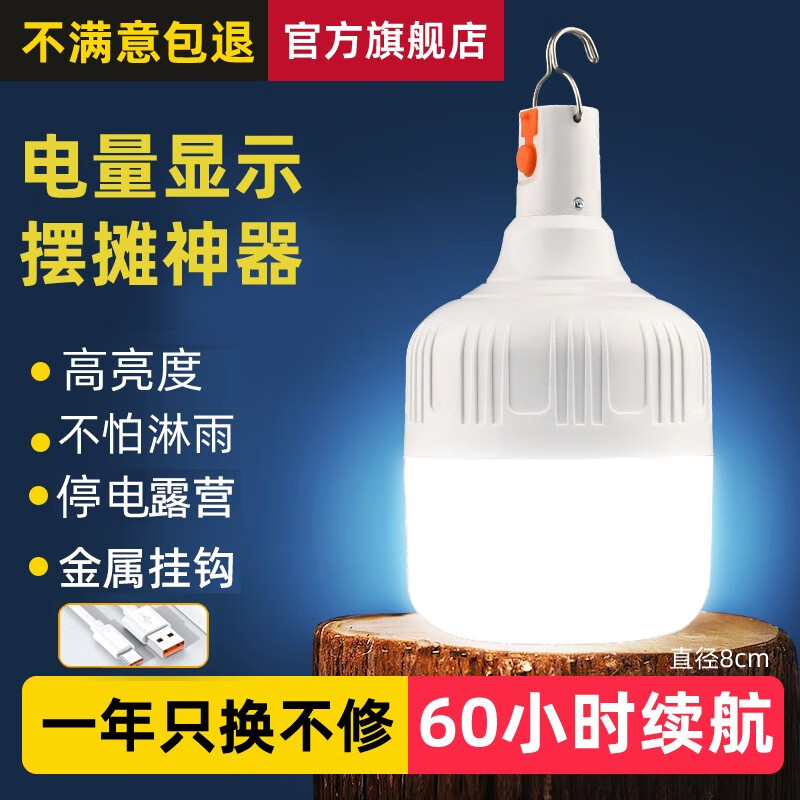 曼戈途 夜市擺攤戶外充電燈泡應急帳篷露營燈 高亮M15-1000W
