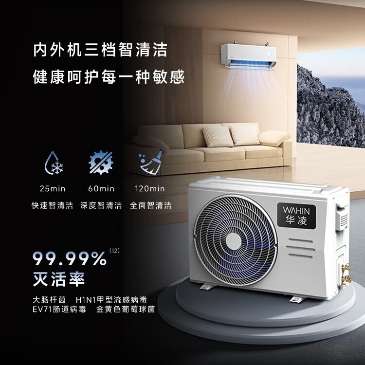 京東PLUS：華凌 神機(jī)二代Pro系列 KFR-35GW/N8HE1ⅡPro 新一級(jí)能效 壁掛式空調(diào) 1.5匹