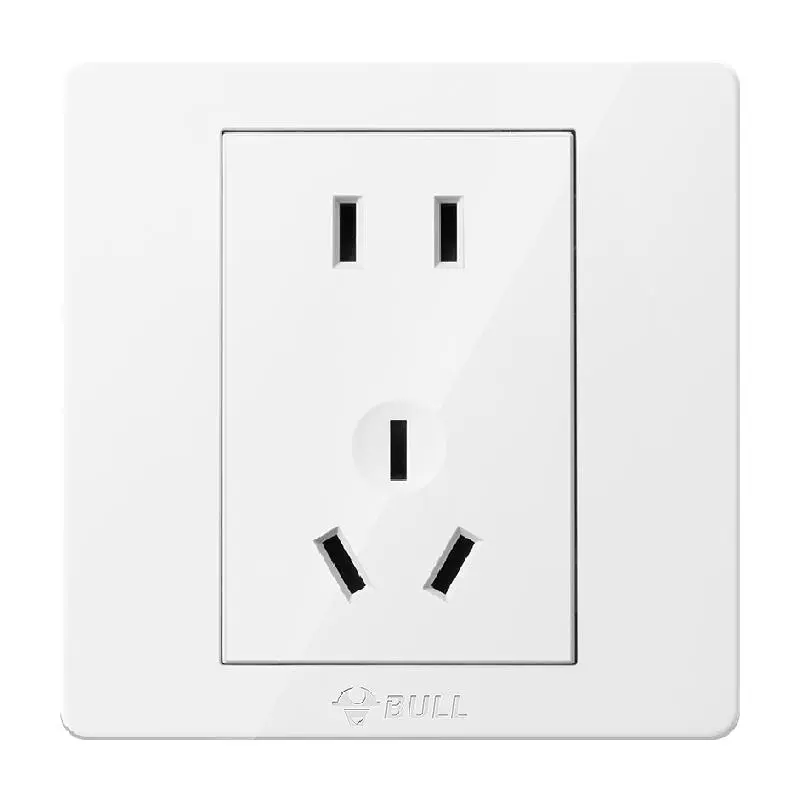 BULL 公牛 開關插座面板家用空調(diào)16A五孔插座10A面板86型帶USB暗裝G07白