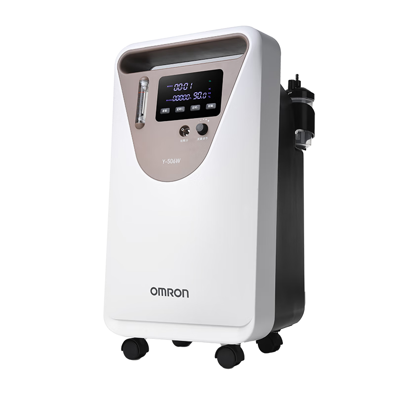 歐姆龍（OMRON）家用制氧機(jī) 5L制氧機(jī)老人家用大流量吸氧機(jī)醫(yī)用分子篩 智能語音遙控 家用底噪+高氧濃度+霧化Y506W