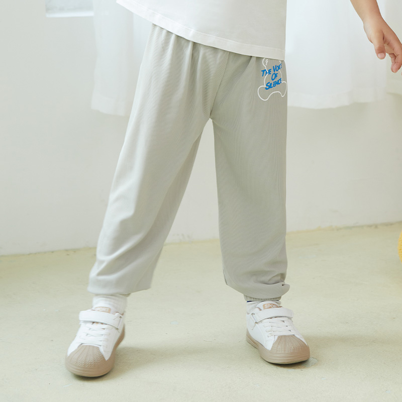 88VIP會員：舒貝怡 2條男女童褲子兒童防蚊褲夏季薄款2024新款童裝寶寶秋裝運動長褲