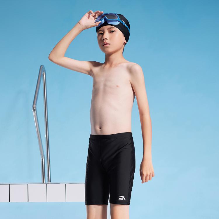 安踏 ANTA 泳褲男童兒童泳帽男童游泳套裝專業(yè)訓練泳裝