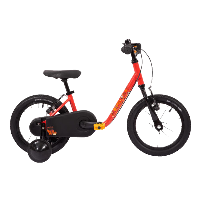 再降價：迪卡儂 DECATHLON 兒童自行車14寸制動易學平衡自行車兒童單車紅色-4311496