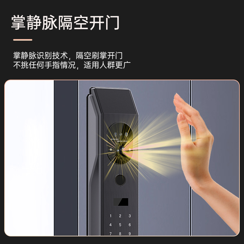 小益 T9P 掌靜脈指紋鎖+人臉識別 磨砂灰