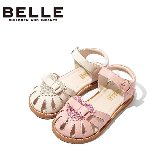 BeLLE 百麗 女童夏季公主鞋包頭涼鞋DE2543 （26~33碼）2色